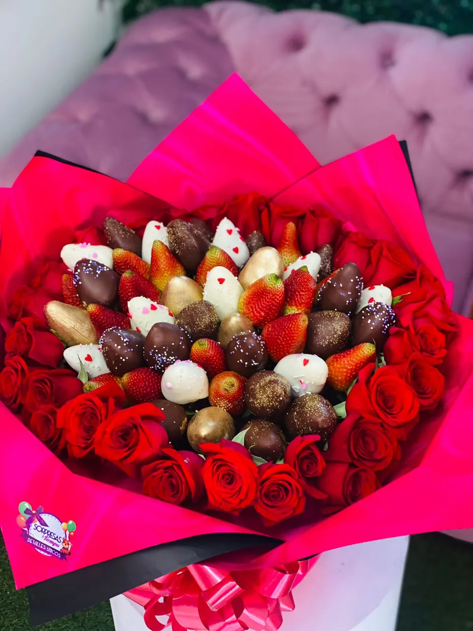 Sweet strawberries and Roses
