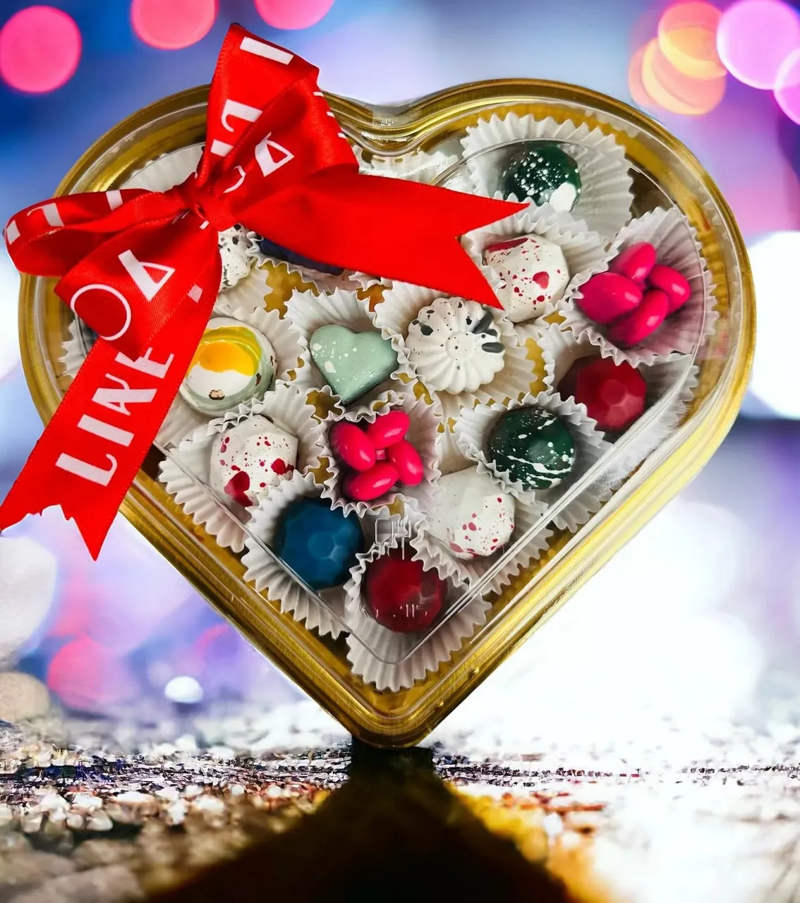 Caja de bombones corazón