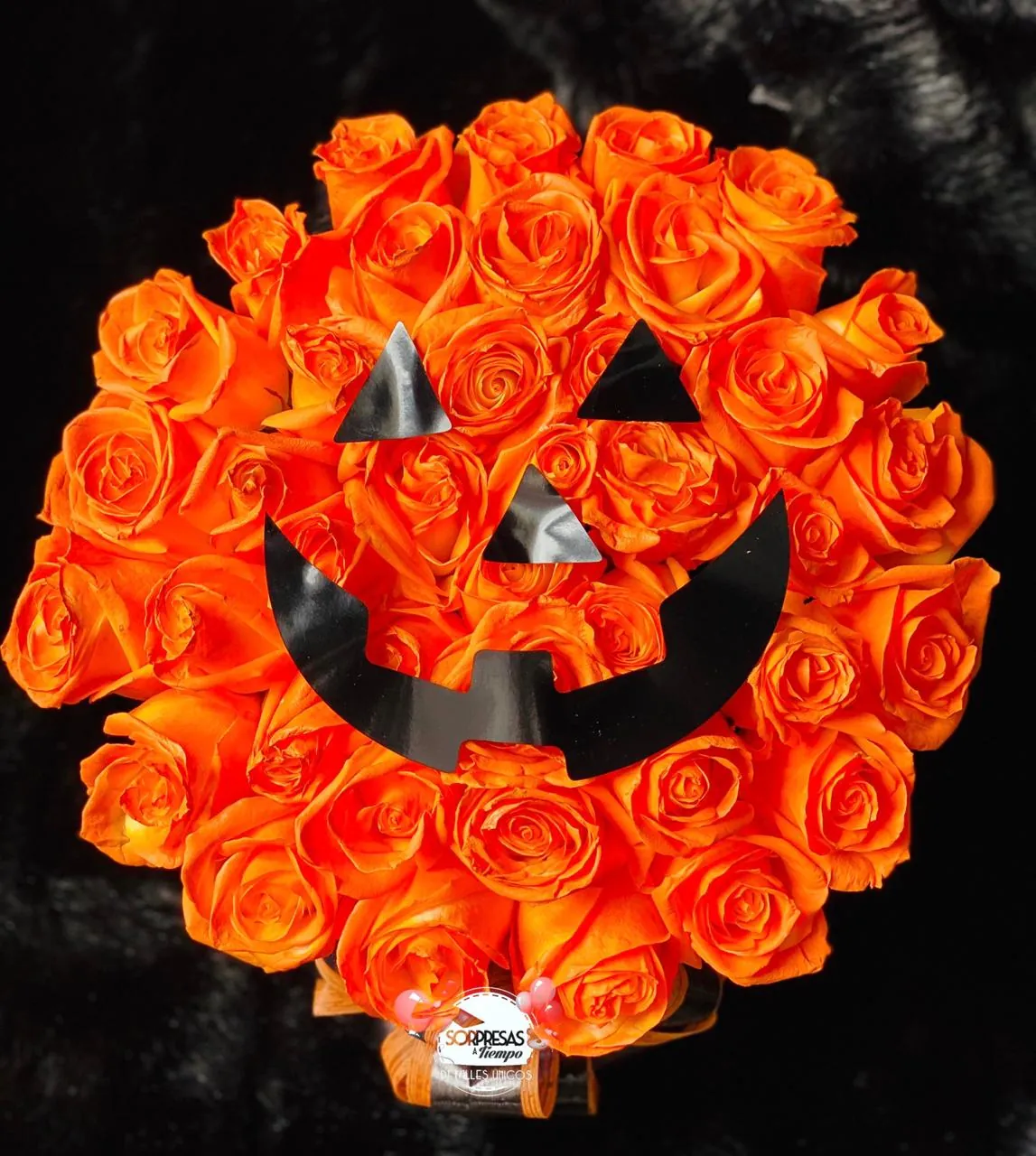 Halloween roses orange