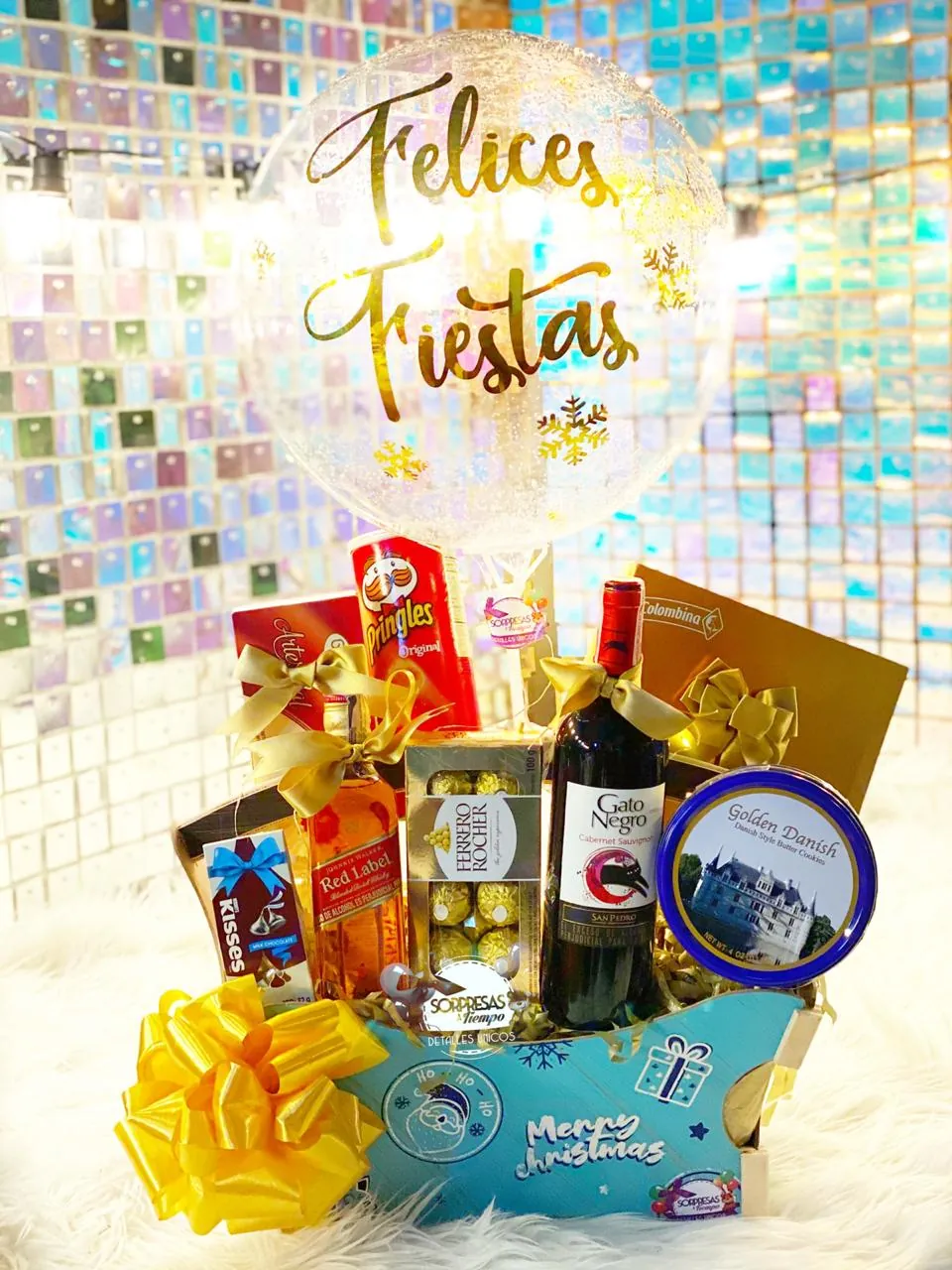 Cesta felices fiestas