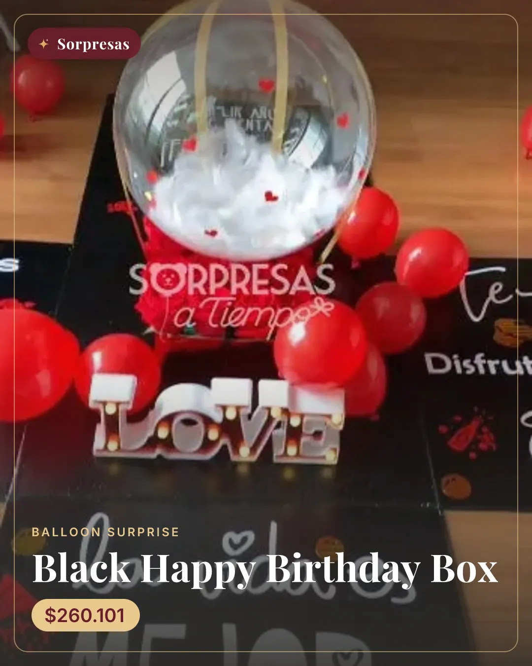 Black Happy Birthday Box