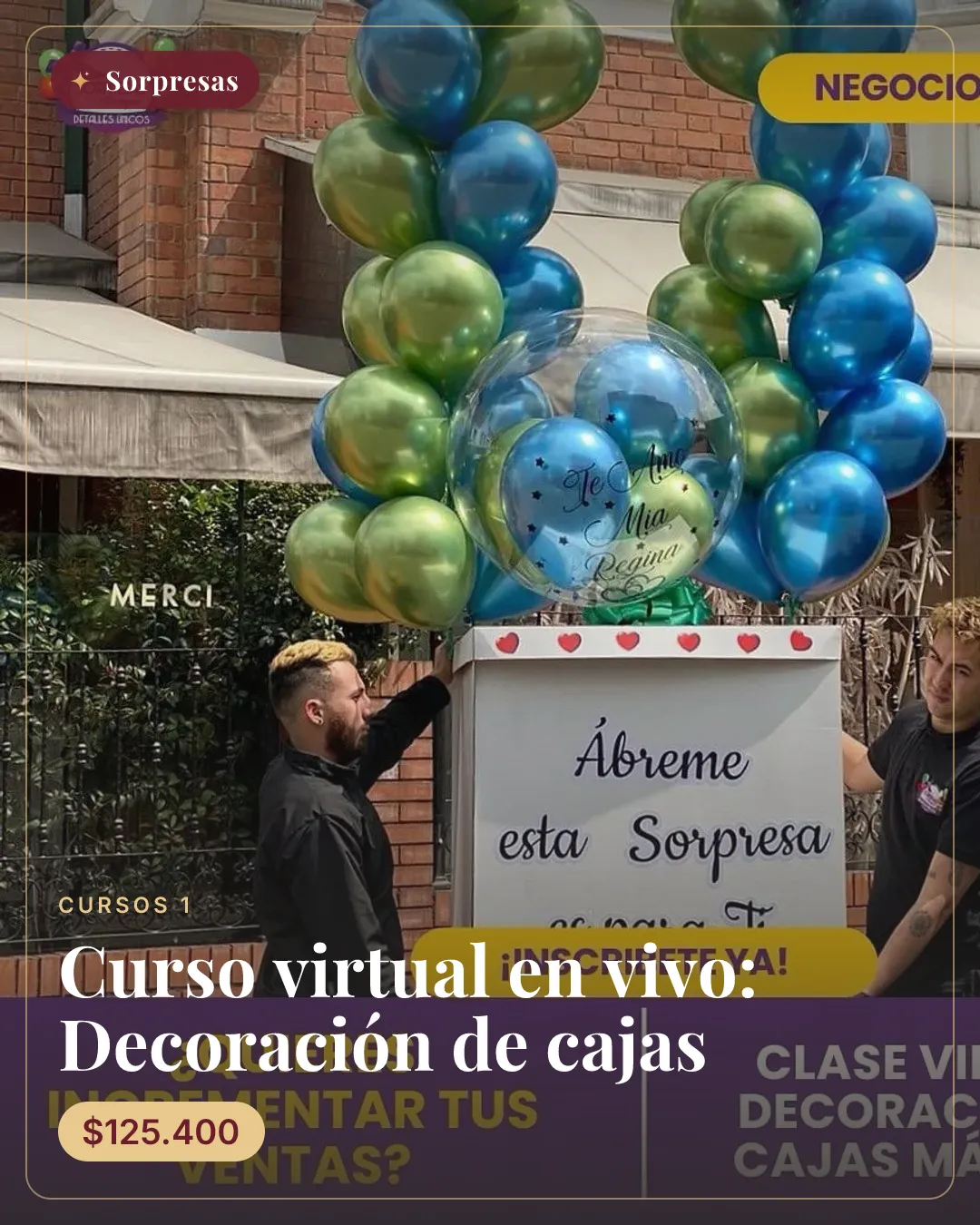 Curso virtual en vivo: Decoración de cajas