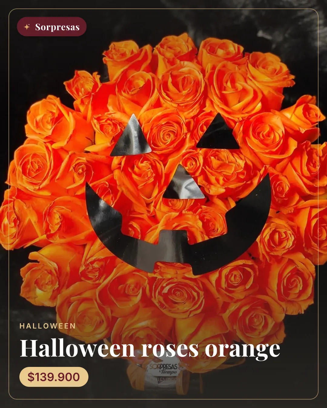 Halloween roses orange