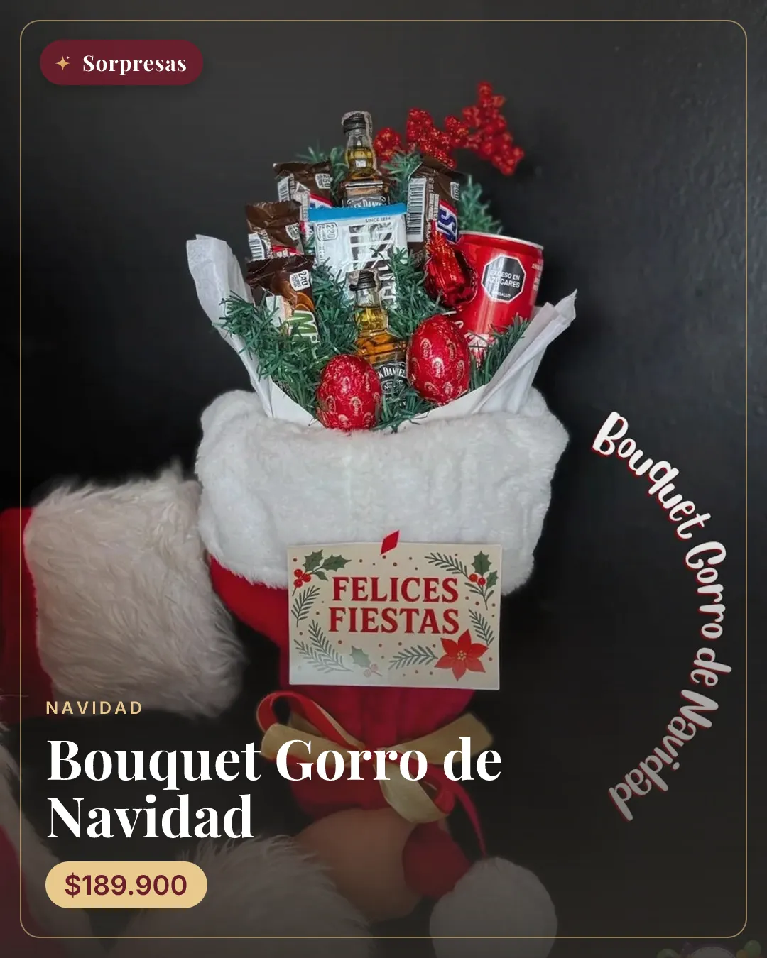 Bouquet Gorro de Navidad