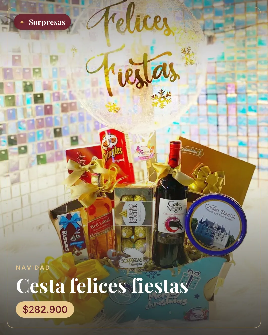 Cesta felices fiestas